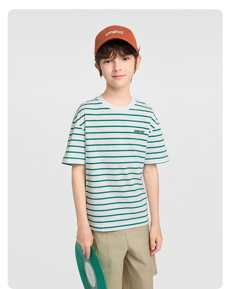 Balabala Kids Short Sleeve T-Shirt Boys and Girls 2026 Summer Quick-Dry Striped [Mall Same Style] 11