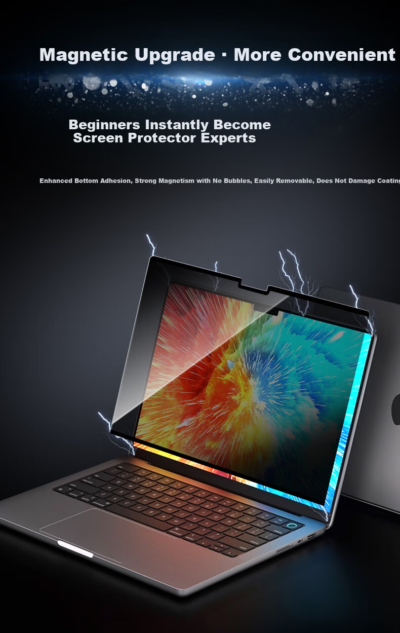 Mryc Magnetic Privacy Screen Protector for MacBook Pro/Air 13.3-inch Laptop Anti-Spy Film Scratch-Resistant Privacy Filter 5