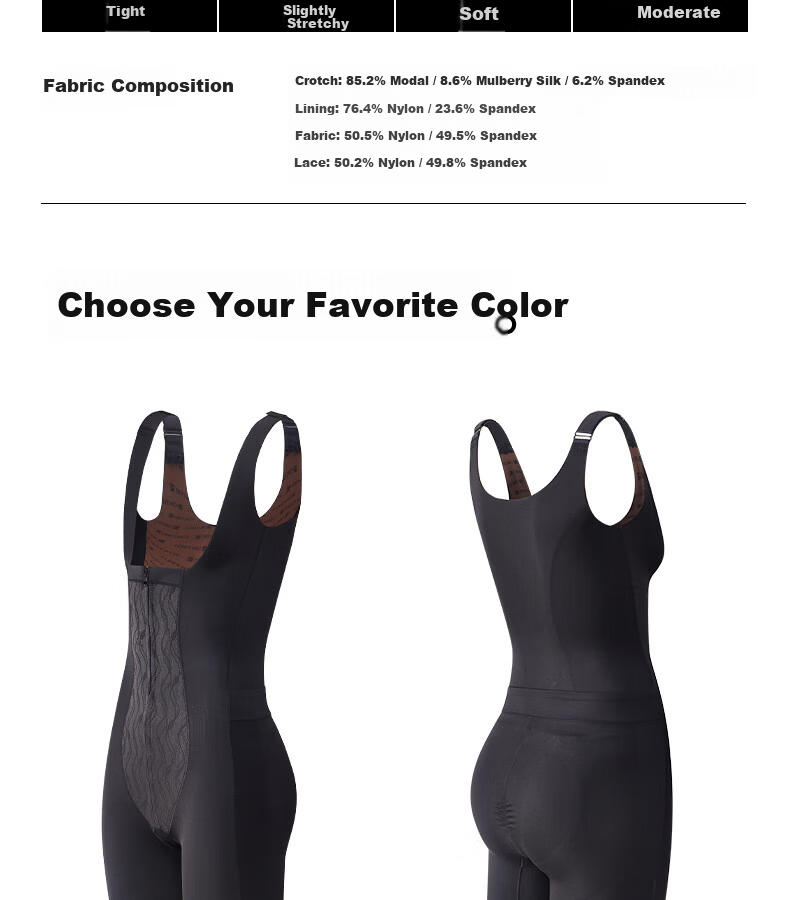 GRACEWELL One-Piece Shapewear Strong Tummy Control Hip Lift Postpartum Waist Trainer Seamless Body Shaping Slimming Suit Women Black 2X 20