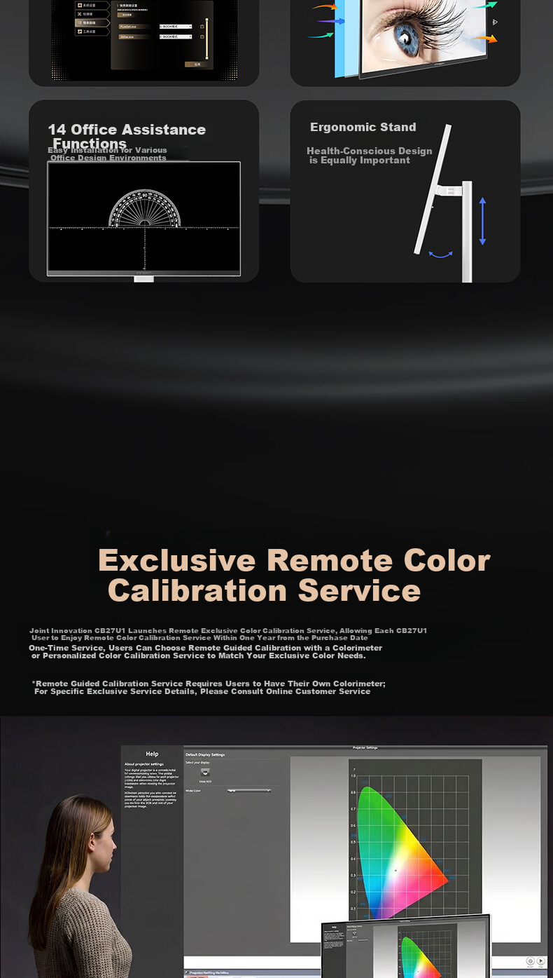 Union Innovation 27-inch 4K Apple Color 120Hz HDR500 Type-C 90W Mac External Monitor 99% P3 Color Gamut 2000:1 Professional Design Office Monitor CB27U1 4