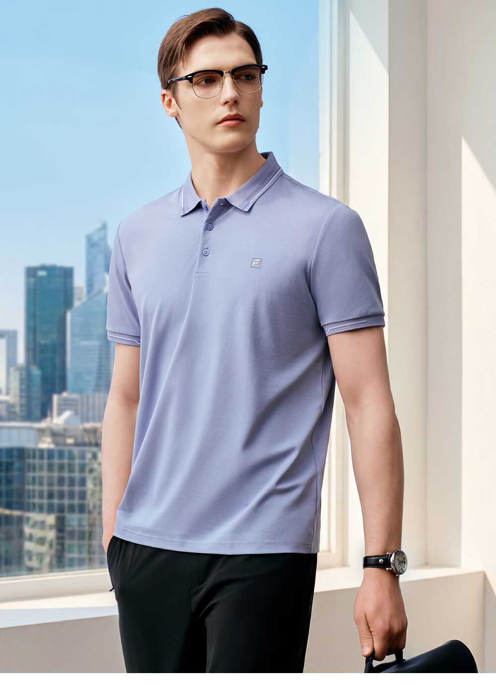 FILA Official Navigator Polo Shirt 2026 Summer Men's Cool Short Sleeve Sports T-Shirt Business Casual Top 37