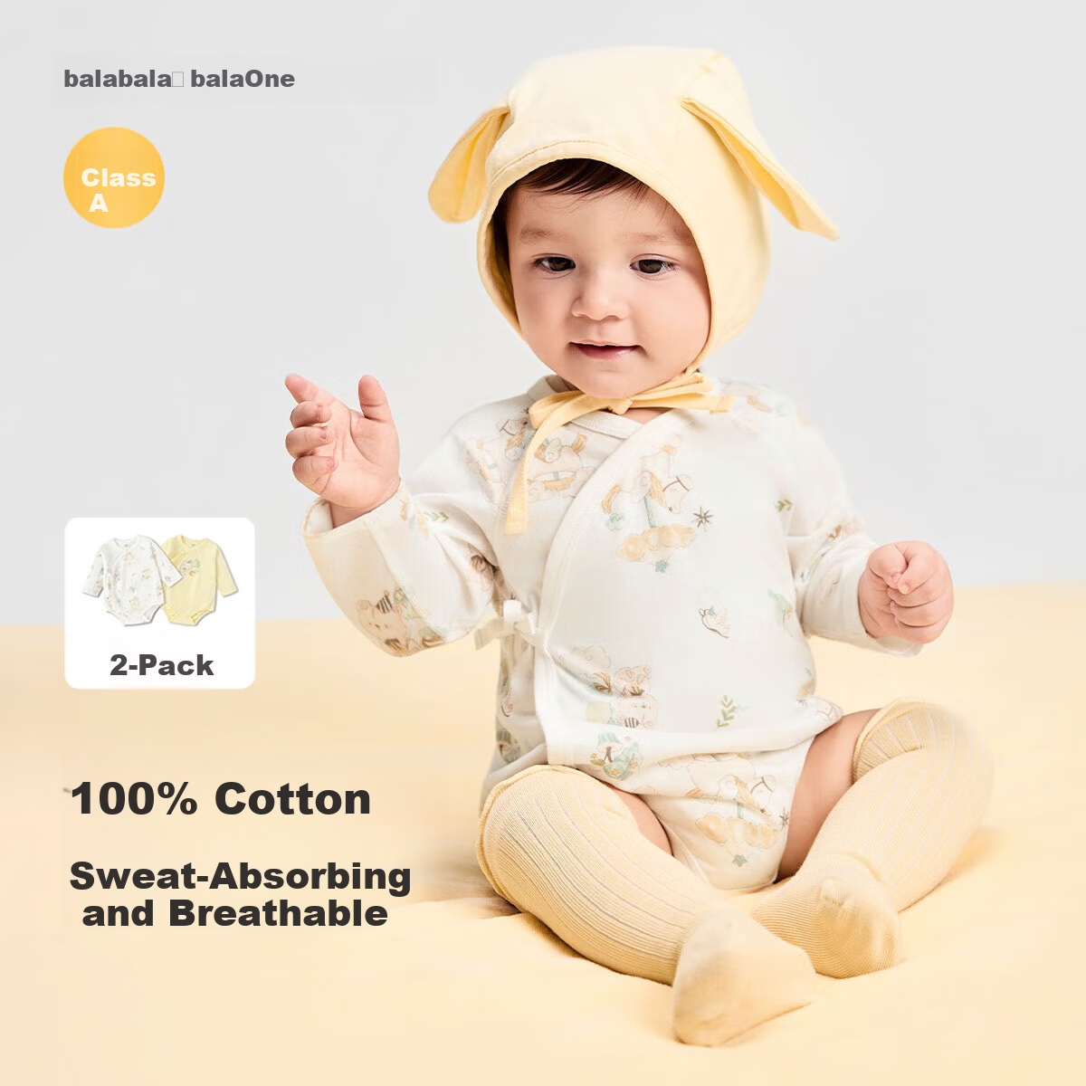 BALABALA 【balaOne】 Baby Two-Piece Red Triangle Romper New Year Spring Outfit