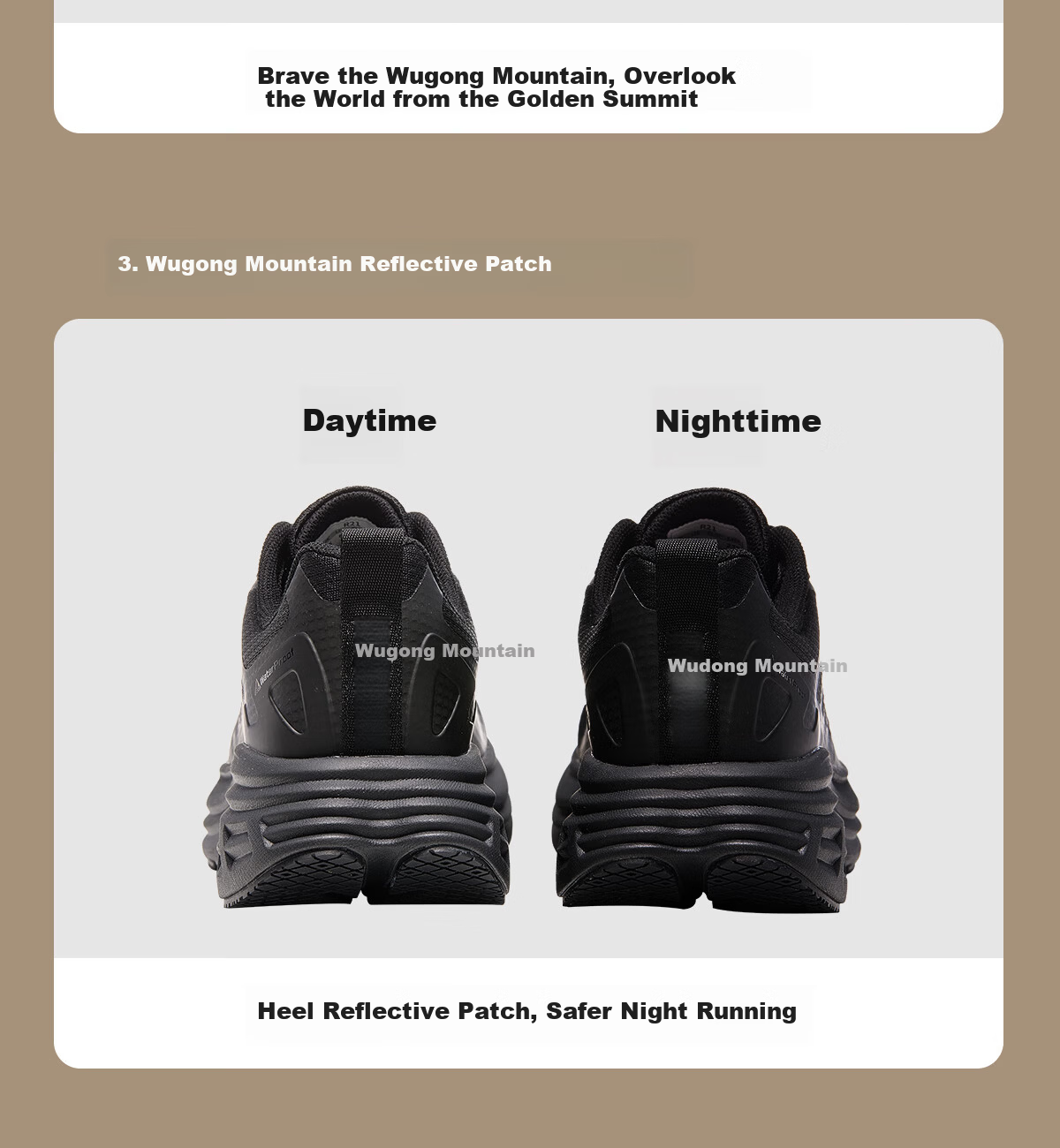 Huwaitegong Wugunshan Lingbo Hiking Boots, All-Terrain Water-Resistant Non-Slip Trail Lightweight R21 Warrior Black 44 11