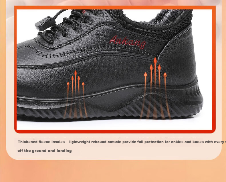 Anglerfish Old Beijing Women's Cloth Shoes Cotton Shoes Winter Warm Fleece Thickened Cotton Boots Casual Mom Shoes A8005 Red 35 4