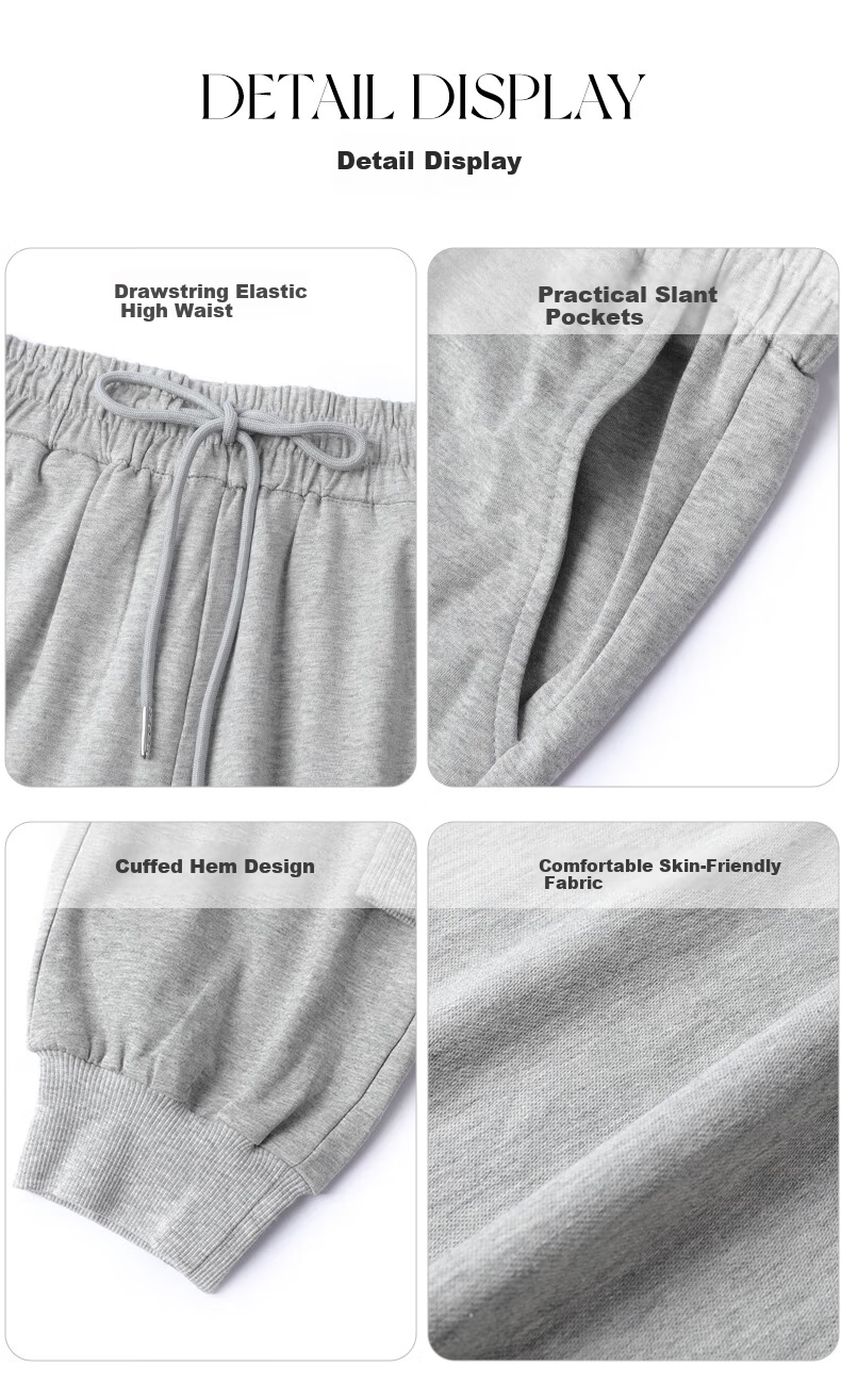 Langsha Women's Cotton Jogger Pants 2025 Spring Autumn High Waist Loose Harem Casual Thin Sweatpants for Petite Women 10