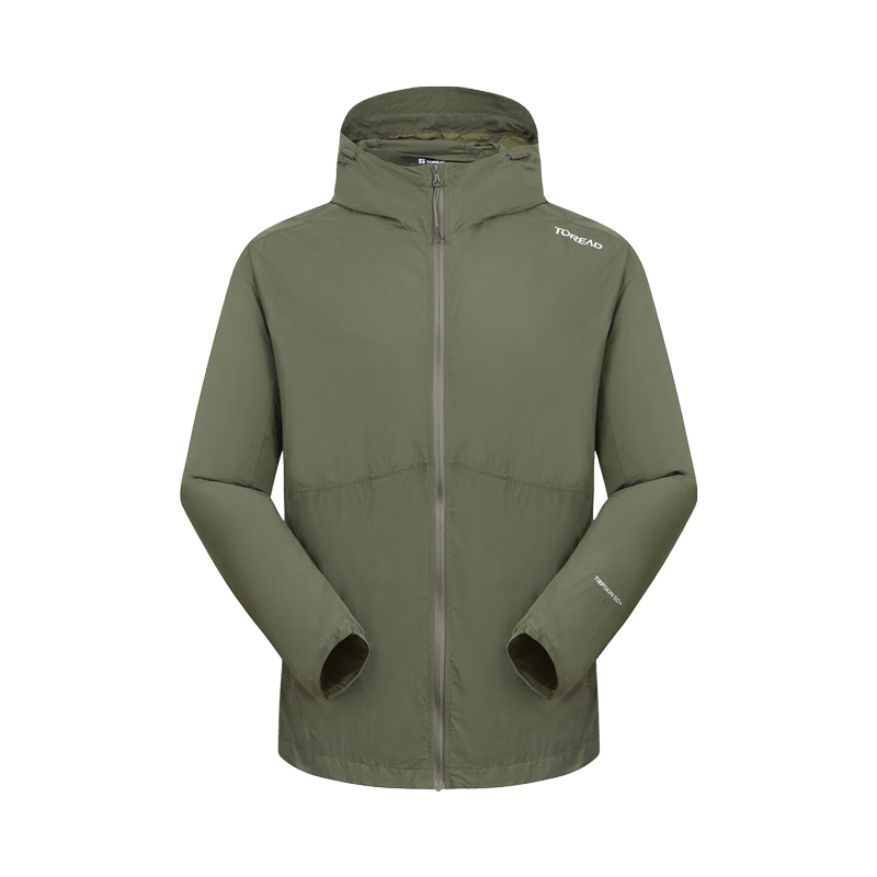 TOREAD Men's Sun Protection Jacket Spring Summer Outdoor Lightweight Breathable Water-Repellent UPF50+ Hooded Skin Jacket TAZZBM81780