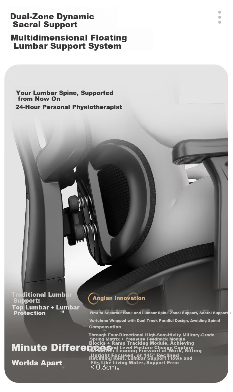 Anglan Ergonomic Chair Computer Chair Comfortable Long Sitting Office Chair Dorm Reclining Gaming Chair 2