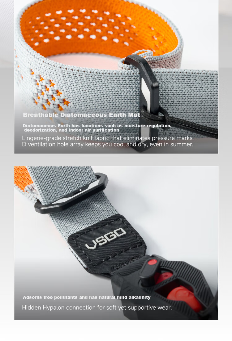 VSGO Black Hawk CASUAL Lightweight Photography Wrist Strap Camera Wristband Quick Release Lanyard Gray Mist Orange 3