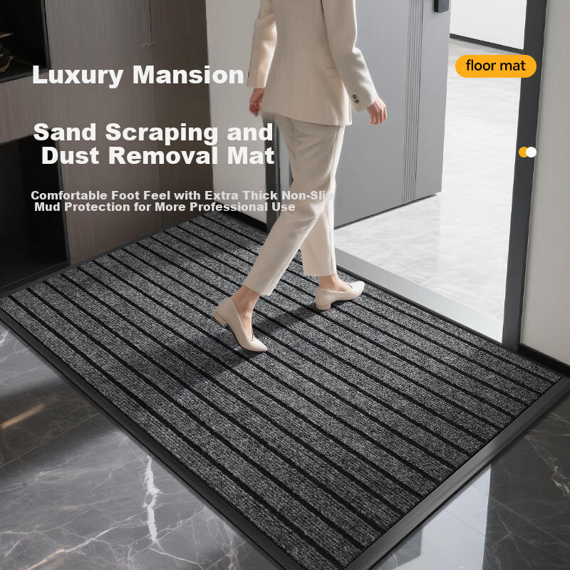Huaxu Entrance Door Mat Home Floor Mat Hotel Welcome Absorbent Non-Slip Large Size Customizable