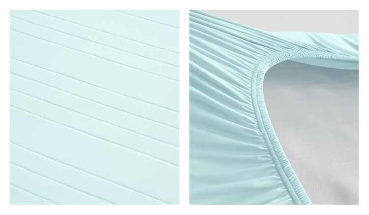 JD Jingzao infit Comfortable Sleep Fitted Sheet Class A Antibacterial Machine Washable Summer Glacier Blue for 1.5/1.8m Bed 6