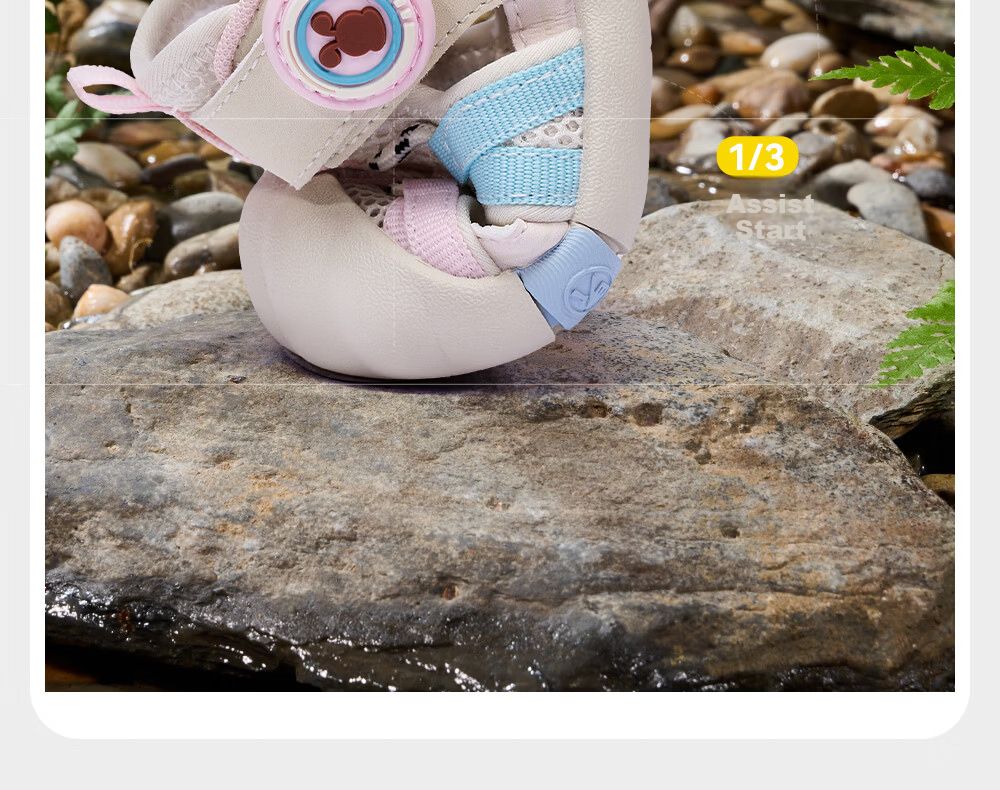 BOBDOG Kids Summer Breathable Soft Sole Non-Slip Toddler Walking Shoes Children's Sandals Gray Pink Size 20 13
