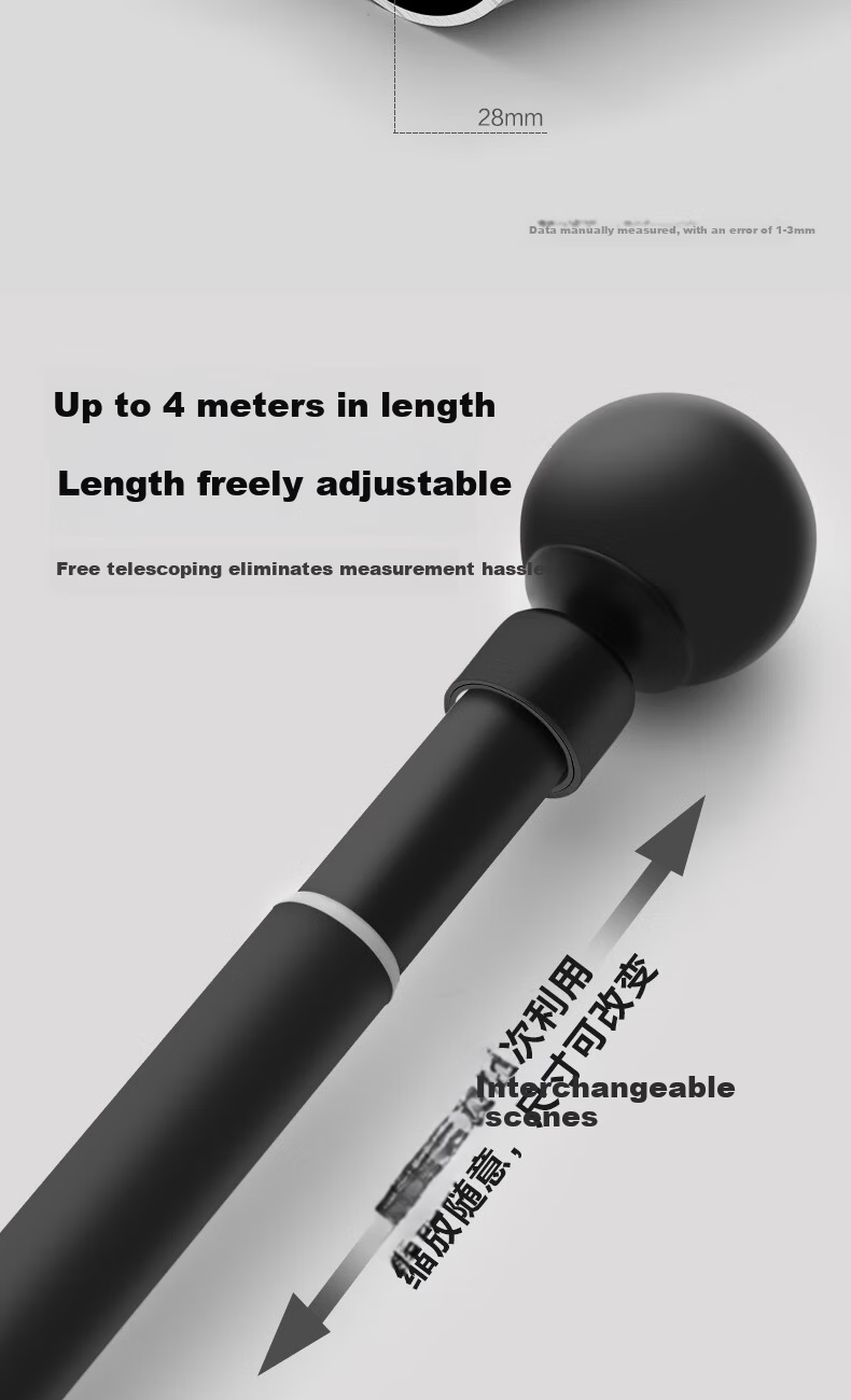 Mutang Telescopic Roman Curtain Rod Thickened Aluminum Alloy Curtain Track Top-Mounted Drilled 1.18-2.06M 3