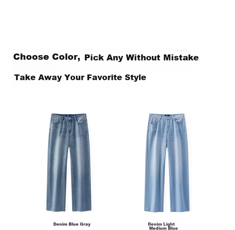 Semir Senrou Women's Summer Cool Antibacterial Wide-Leg Jeans 2026 Long Leg Floor-Length Pants 109326124011 10