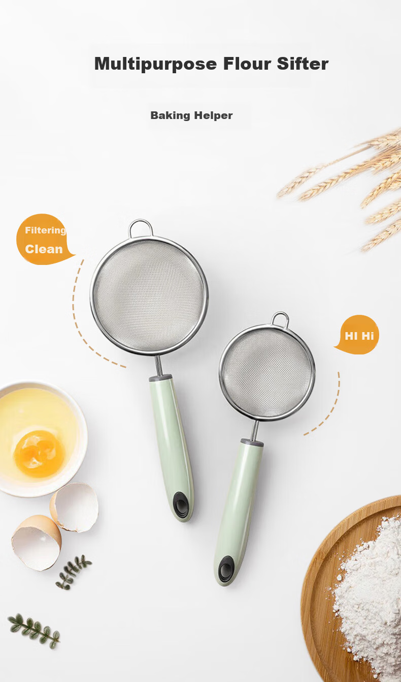 Baoshi Baby Food Strainer Filter Soy Milk Sieve Egg Tart Liquid Filter Stainless Steel Baking Tool Household 1