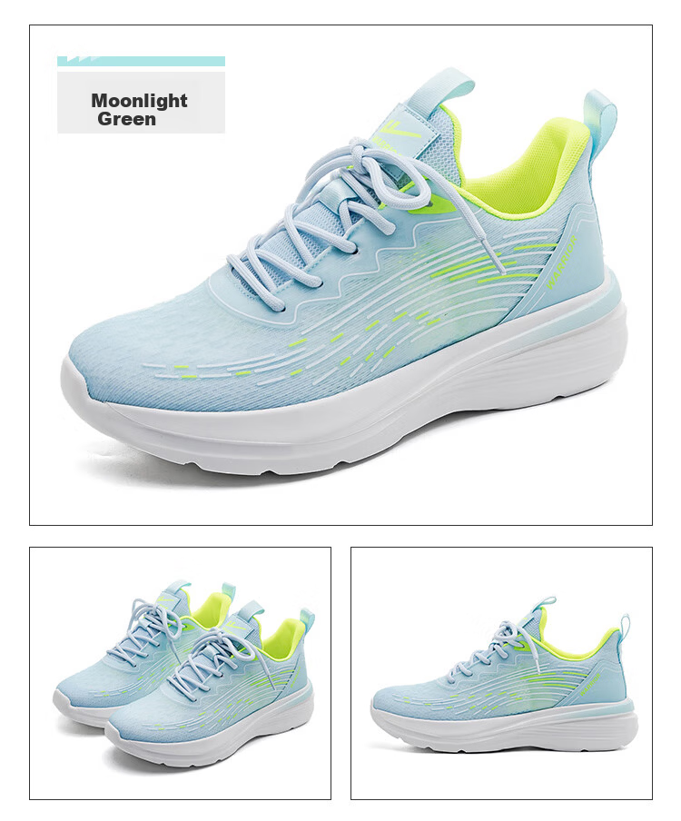 Warrior Men's Sports Shoes 2026 Summer New Soft Sole Lightweight Trendy Running Shoes Black Light Blue Size 39 (245mm) 18