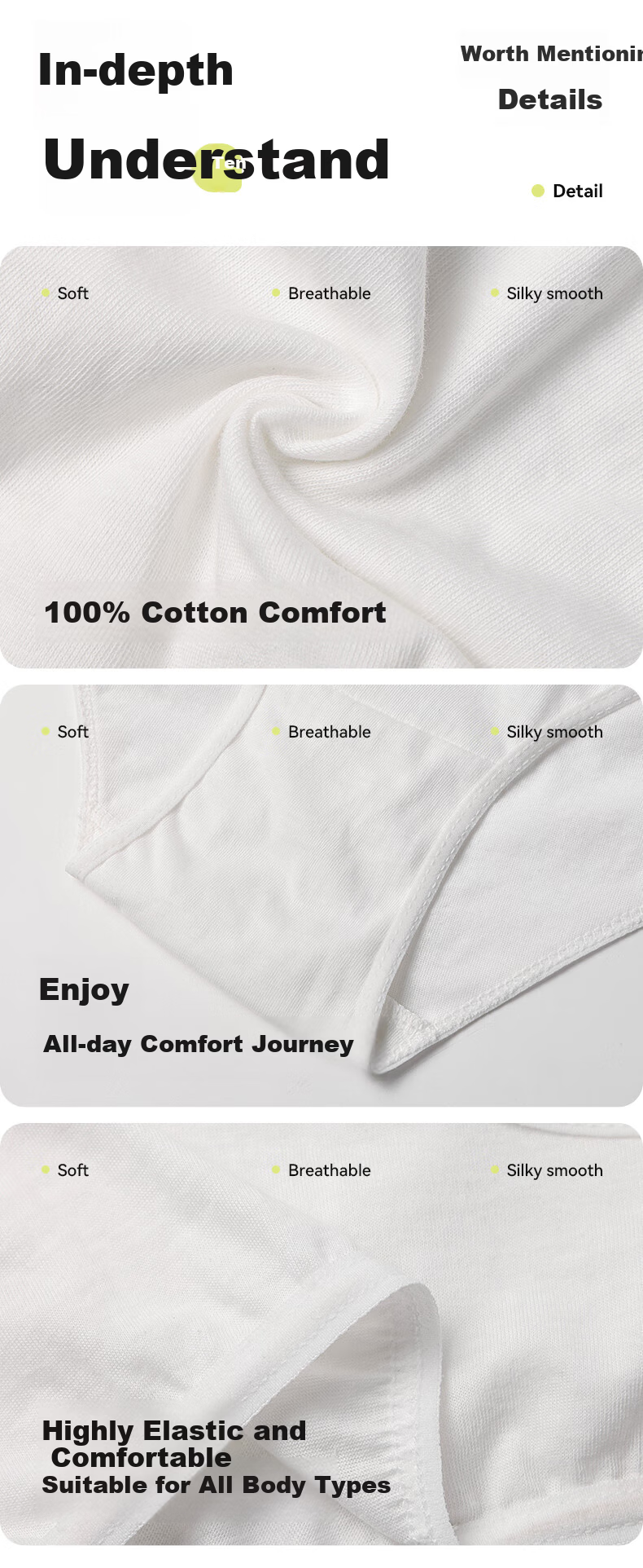ASSHION Disposable Cotton Sterilized Women's Underwear Postpartum Maternity Portable Wash-Free Underwear White 10pcs 3XL 10