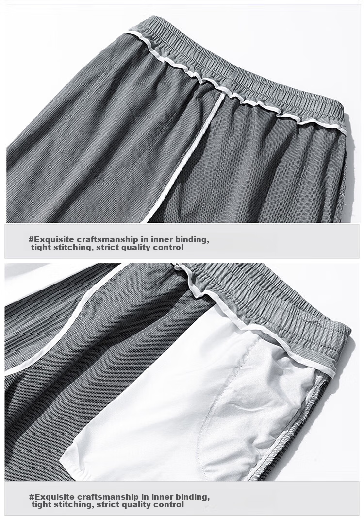 Pierre Cardin Men's Spring Summer Trendy Loose Straight Casual Pants Men's Lyocell Tencel Long Pants Beige M 13