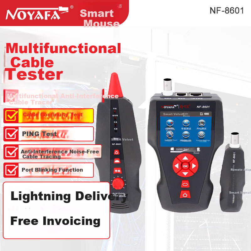 Smart Mouse NF-8601 Cable Tracker Length Tester Breakpoint Tester PING Test POE Test Rechargeable