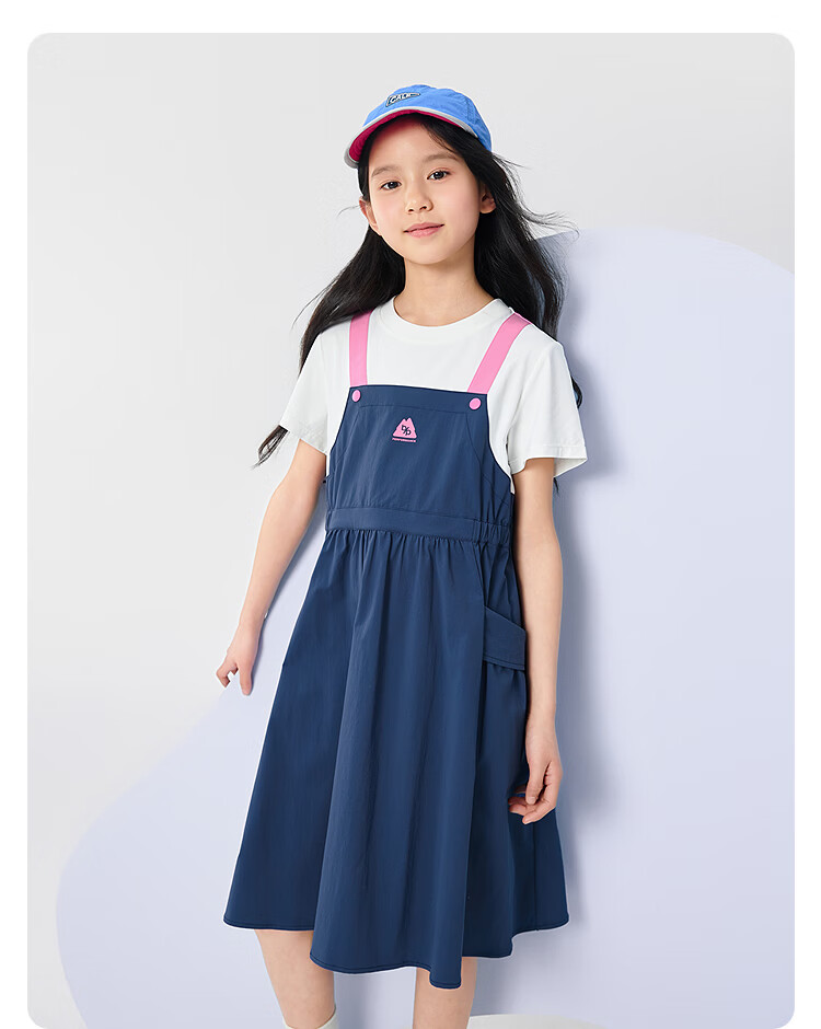 Balabala Girls Dress Children's Summer Quick-Dry Workwear Dress 2025 Large Kids [Mall Same Style] 202225111051 18