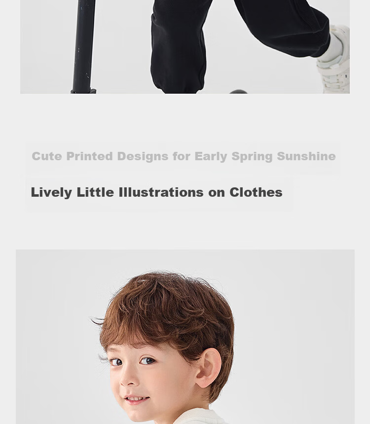 Balabala Kids Sweatshirt Boys Inner Wear 2025 Spring Printed Top [Mall Same Style] 201125121101 6