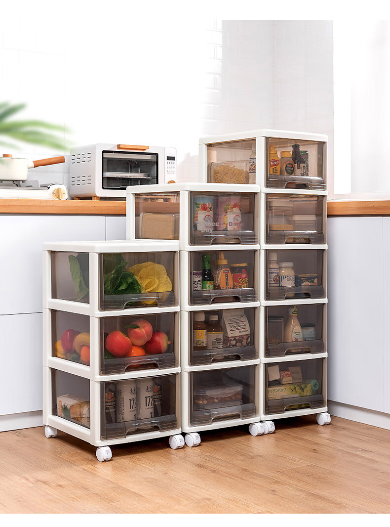 JEKO&JEKO Drawer Storage Cabinet Wardrobe Storage Cabinet Five-Drawer Chest Toy Storage Box Cabinet Bedside Cabinet Organizer 3-Tier 11