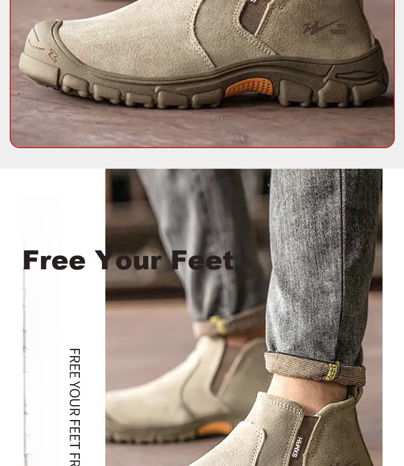 Shuangxingbate Safety Shoes for Men, Anti-Smashing And Puncture-Resistant Plastic Toe Cap, Welding Non-Slip Protective Work Shoes SX-22 Size 42 11