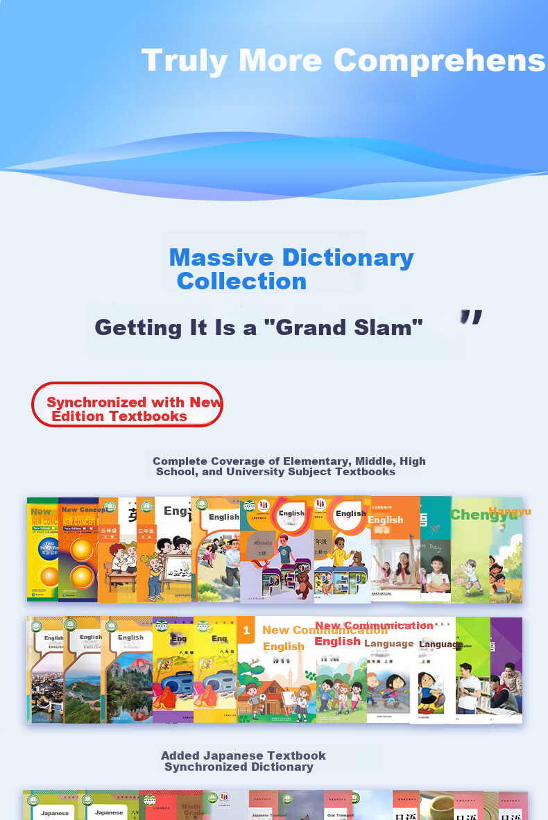 Koridy AI Electronic Dictionary C1MAX 64GB English Japanese Learning Device Keyboard Input Word Lookup Practice Memorization Dictionary Textbook Synchronized Vocabulary Machine Word Cards 12