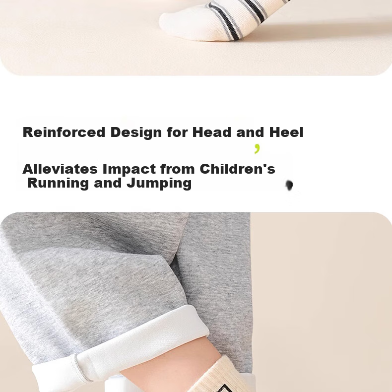 Mianqixiong Children's Socks Boys Spring and Autumn Cotton Girls Mid-Calf Autumn Winter Sports Cotton Socks - EW117-3-5 13
