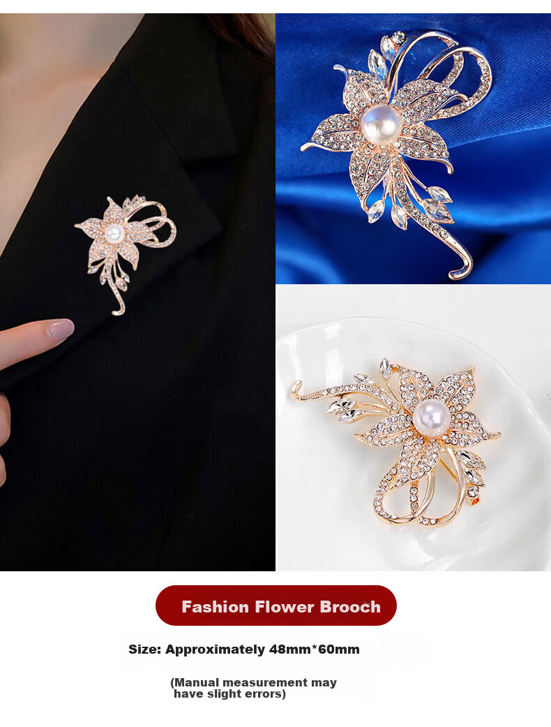 Dijing High-End Luxury Elegant Women's Brooch Gift Box Suit Coat Autumn Clothing Premium Badge Gift 9