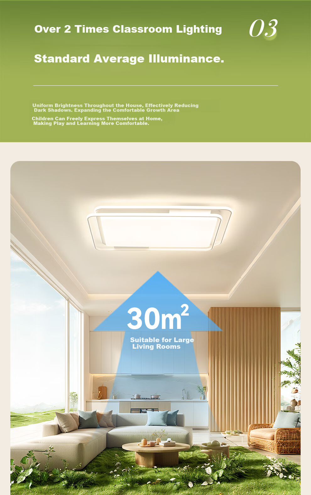 NVC Future Light Ceiling Lamp Living Room Main Light Full Spectrum Smart Eye Protection Lighting Bai Youran PRO with Installation Gift 8