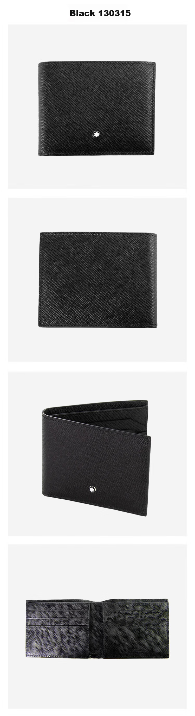 MONTBLANC Craft Series Black 6cc Leather Wallet/purse 130315 [520 Gift] 8