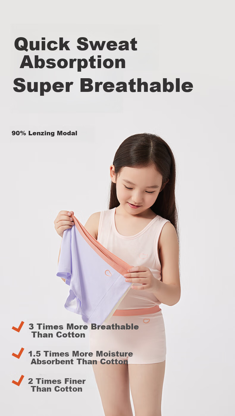 PotatoKids Kids' Modal Antibacterial Boxer Briefs for Boys and Girls Age 7A 5