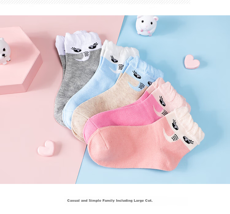 LangSha Children's Socks Girls Four Seasons Thin Mid-Calf Cotton Socks High Elastic Comfortable Breathable Lace Short Socks for Older Kids and Teens 12
