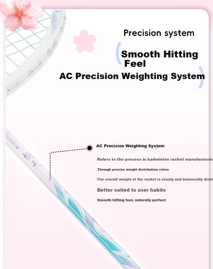Peak Beginner Taoyao Entry Series Badminton Racket Carbon Fiber Professional Training Durable Unisex White Blue 8