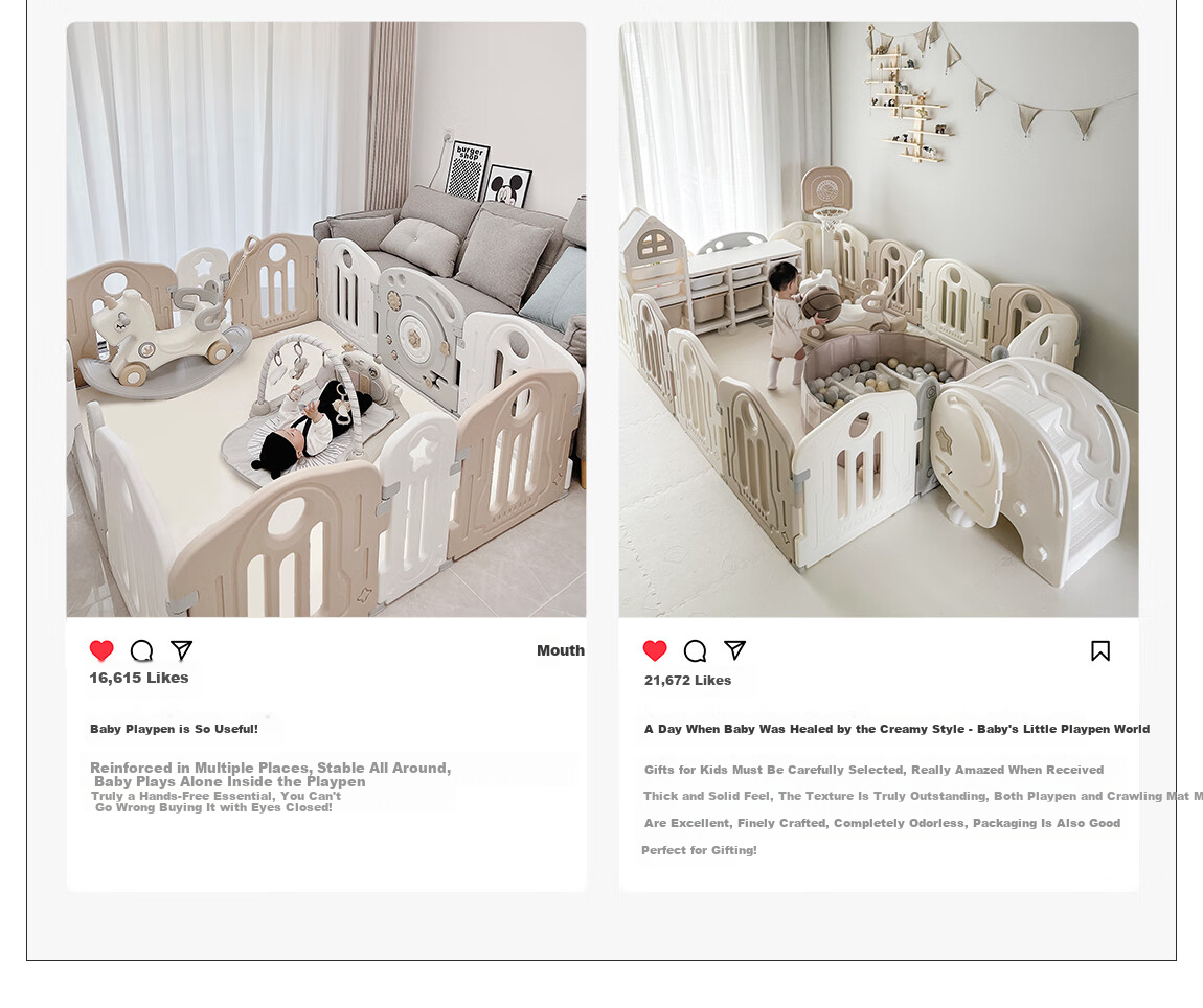 BEIESTATE Baby Crawling Mat Playpen Baby Fence Living Room Astronaut Playpen 180x200cm 6