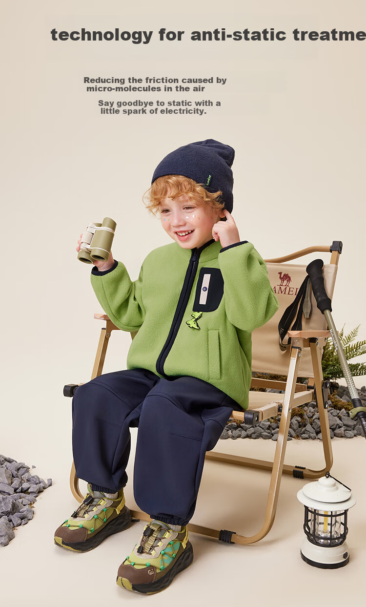 MQDMINI [Anti-Static] Boys' Fleece Jacket Children's Outdoor Sports Camping Baby Toddler Coat 3