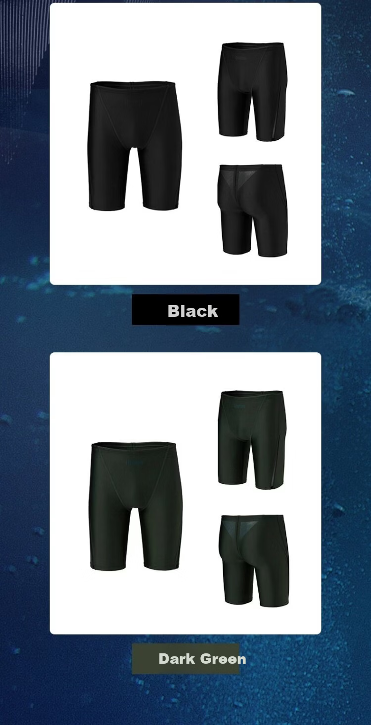 Arena Men's Professional Competition Knee-Length Swim Trunks High Elastic Chlorine-Resistant Quick-Dry Lightweight Comfortable UV Protection Anti-Embarrassment 4