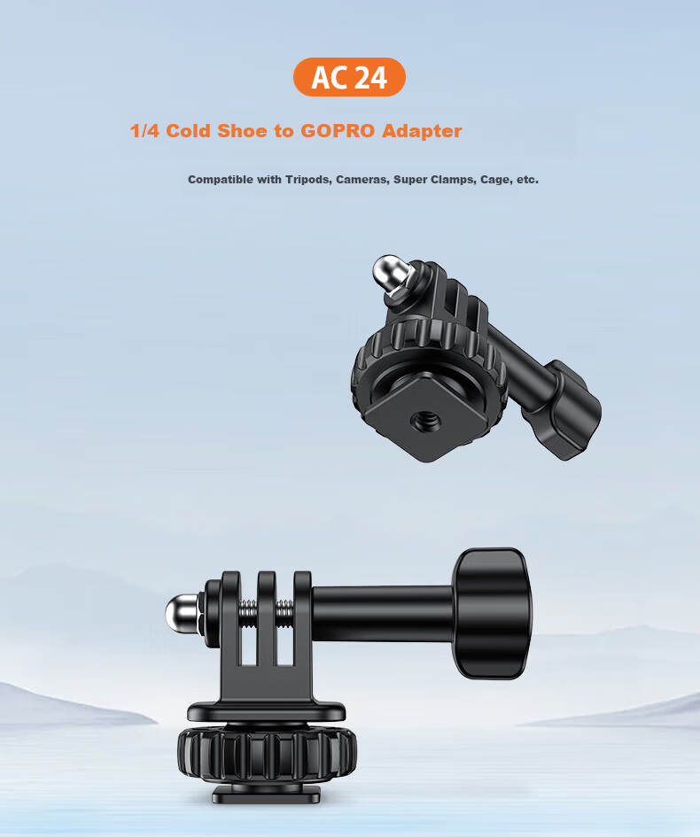 VRIG AC-80 Lightweight Tripod Selfie Stick 360° Pan Head for DJI Action 6 5 Pro 4 Nano Insta360 Sports Camera Selfie Stick 1