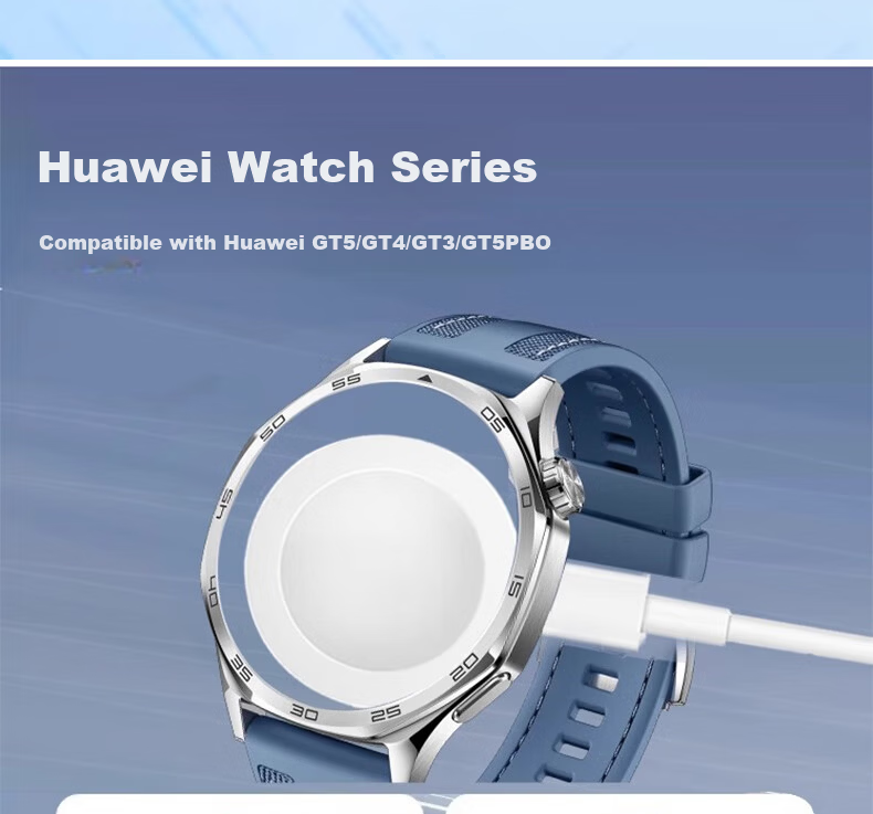 Iboann Wireless Fast Charging Dock for Huawei GT6/GT5/Watch4/GT5 Pro/GT3/2 Pro Magnetic Quick Charge Cable and Watch Strap Accessories 10