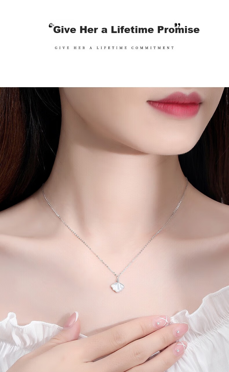ALLOVE Yibeizi Pure Silver Necklace Women 2026 New Pendant Birthday 520 Valentine's Day Gift for Girlfriend Wife 10