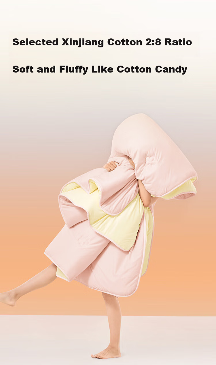 LOVO Ultra Soft [Cotton Candy Quilt] Baby Class A Cotton Fiber Winter Comforter, 4.8 Jin, 150*215cm, [Cyan Green] 5