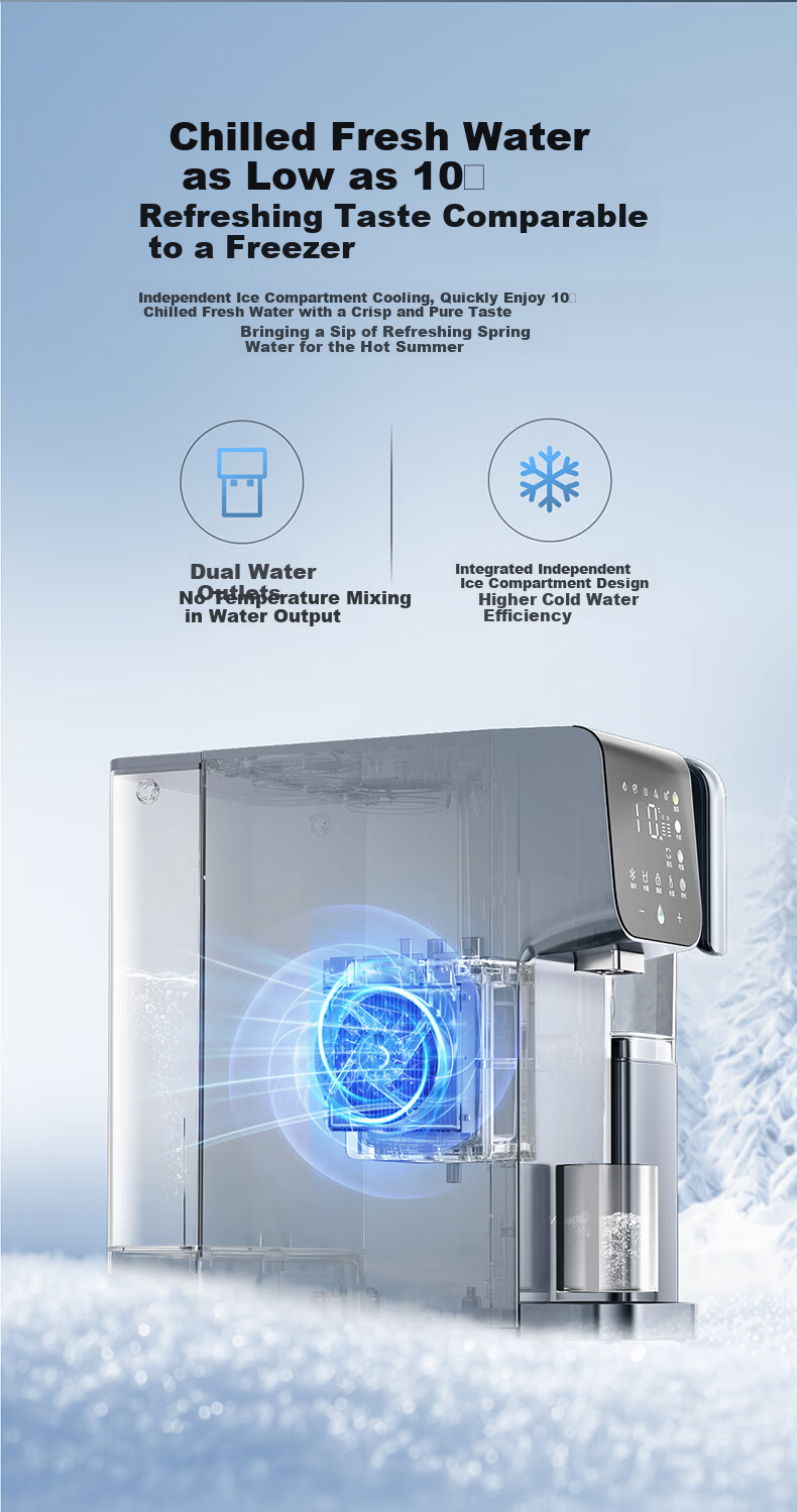 Vanward Desktop Water Purifier Galaxy Hot and Cold Direct Drinking Machine Installation-Free Water Filter Rich Strontium Mineralized Cooling and Rapid Heating Water Purifier A1-ETR100 4