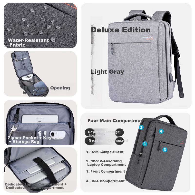 BRINCH 17/17.3 Inch Laptop Backpack Business Travel Large Capacity Shockproof for Apple Huawei Notebooks