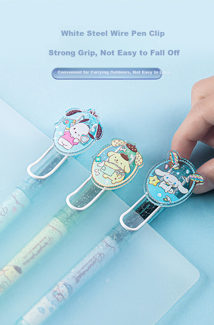 GuangBo & Sanrio Student Fountain Pen for Grades 4-6, EF Nib, Refillable Ink Cartridge, Hard Nib Calligraphy Pen, Girls' Gift, Random Pattern KT82288-H 5