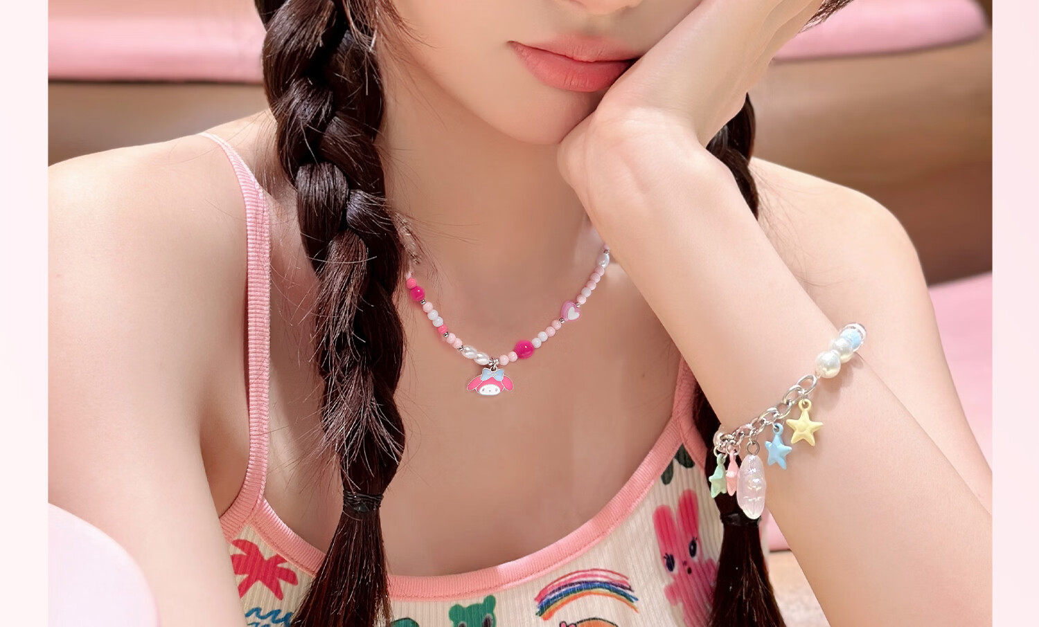 Chao Se Hui Sanrio Kuromi Children's Necklace Girls Birthday Gift Necklace for Girls Daughter Back to School Gift 3218 6