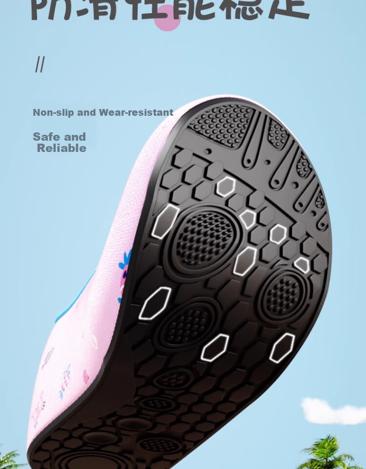 Youyou Kids Beach Shoes Water Park Non-Slip Cut-Resistant Water Swimming Soft Sole Creek Shoes 92801 Pink Mermaid M 3