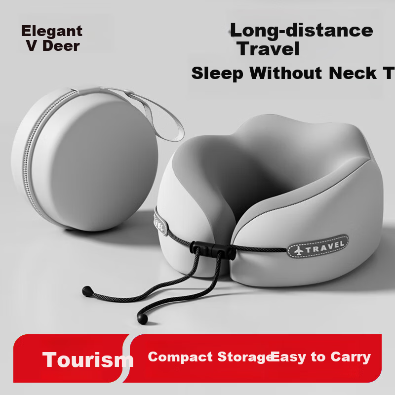 Yalu U-Shaped Neck Pillow Memory Foam Travel Sleep Cervical Support Office Car Airplane Cushion