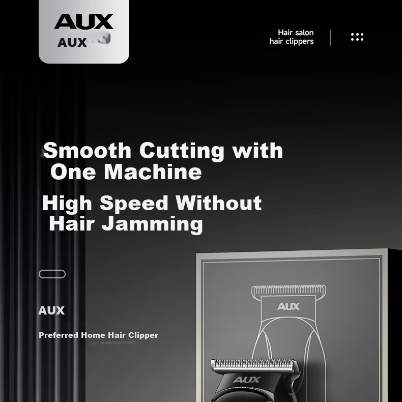 AUX Hair Clipper Electric Hair Trimmer Home Use Professional Haircut Kit for Adults, Children, and Babies Men's Electric Haircut Machine Complete Set Father's Day Gift 6