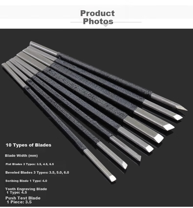 Chengyang Hand Carving Knife Set Tungsten Steel Hard Alloy Seal Engraving Stone Carving Tool Stamp Pen Micro Carving Knife 12
