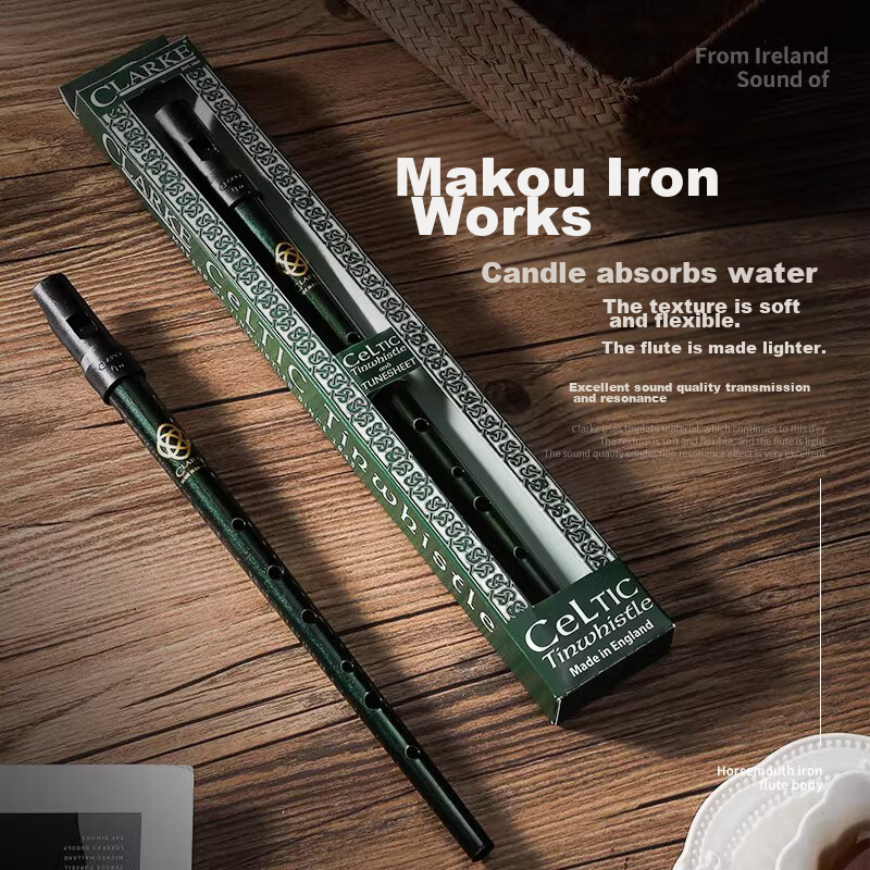 CLARKE Irish Tin Whistle in D Key, Original Imported Celtic Vertical Flute, Musical Instrument